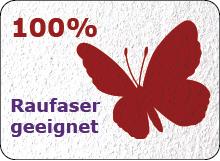 Raufasertapette geeignet Siegel 100% Raufasertapette geeignet